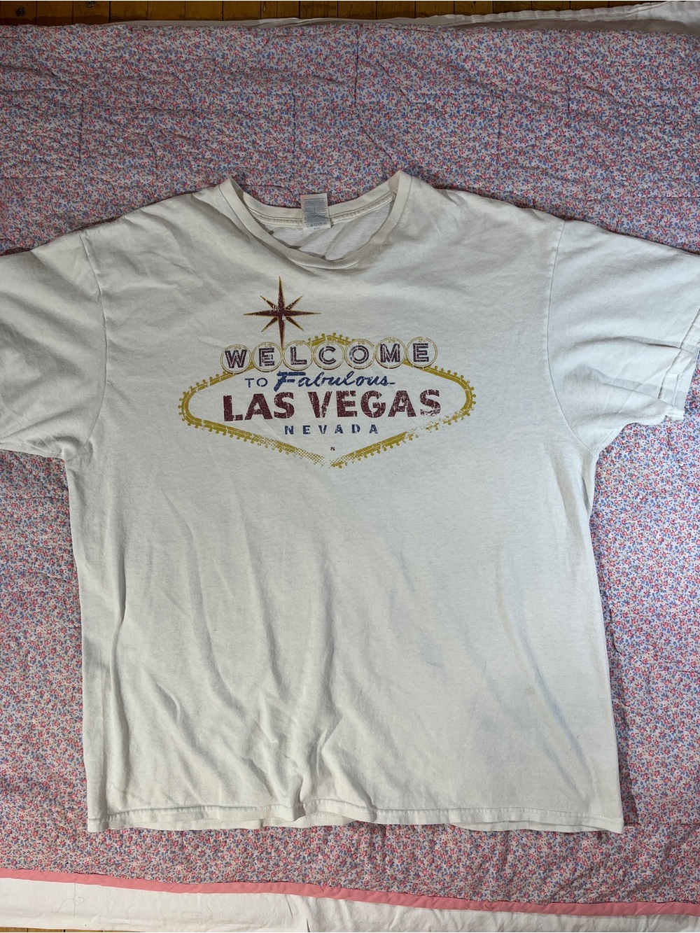 Men’s Delta White Las Vegas Sign Graphic Tee